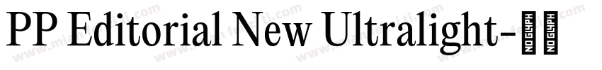 PP Editorial New Ultralight字体转换